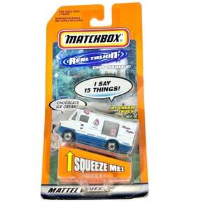 Vintage Matchbox Real Talkin' Ice Cream Truck 1998 White Die Cast New